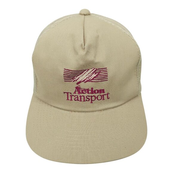 Action Transport Embroidered Logo Mesh Snapback Cap Trucker Baseball Hat - Picture 9 of 14
